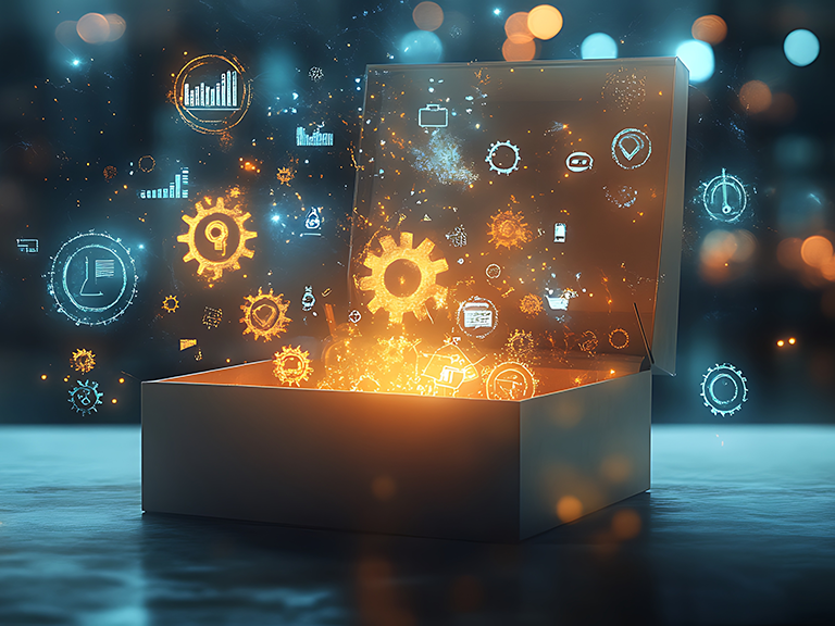 Box mit PC-Anwendungs-Icons