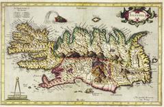 Islandkarte von Gerhard Mercator um 1630