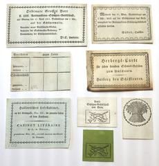 Kleinstdrucksachen für Gesellschaften, Zünfte und Vereine (1800-1820)