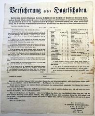 Versicherung gegen Hagelschaden (um 1825)