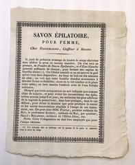 Savon épilatoire pour femme (1827)