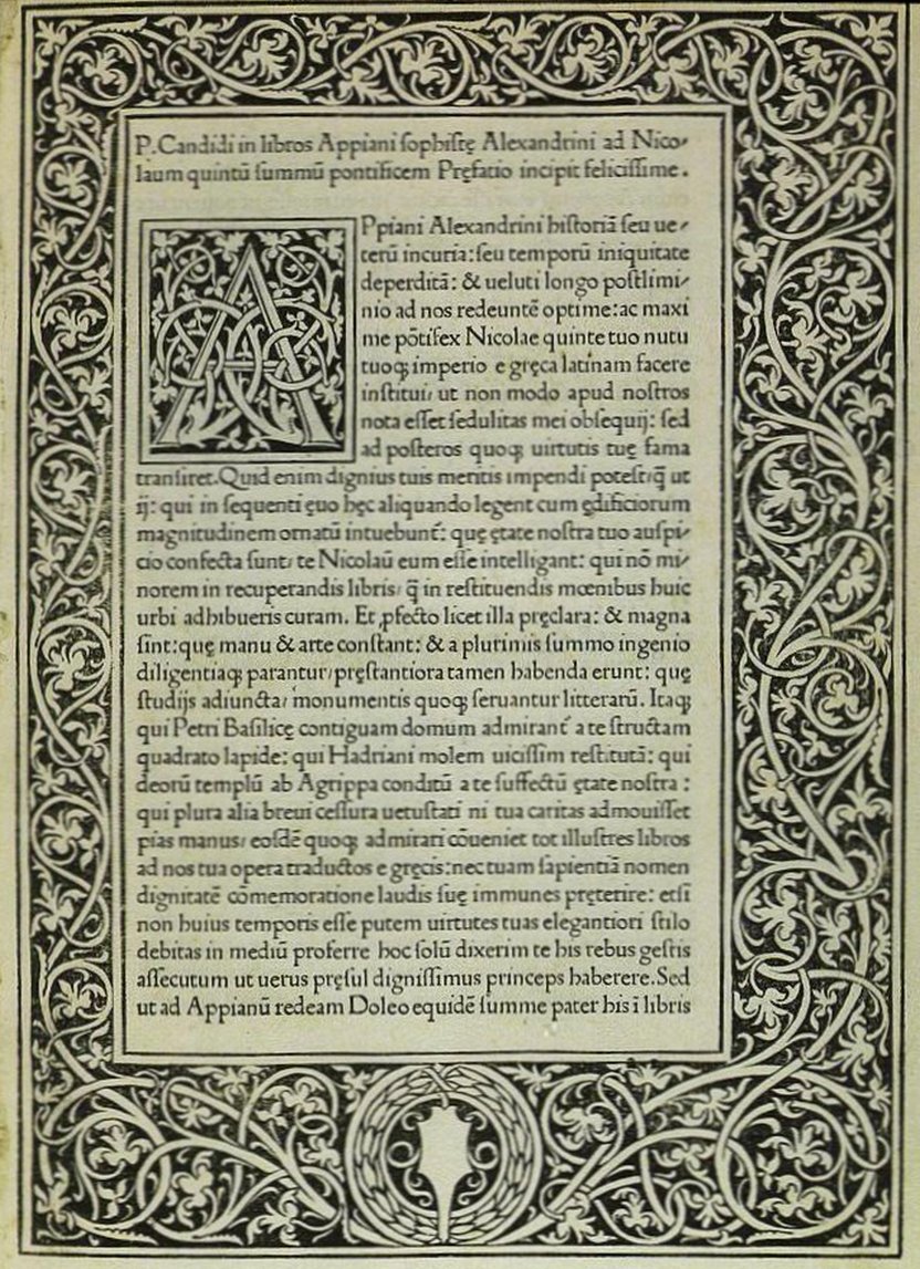 Seite aus Appiani Romanae historiae, Venedig 1477, Signatur MUE Zesk 22