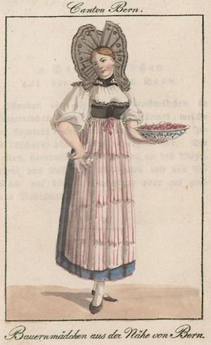 Berner Mädchen in Tracht ca. 19. Jahrhundert