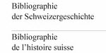 Logo Bibliographie der Schweizergeschichte