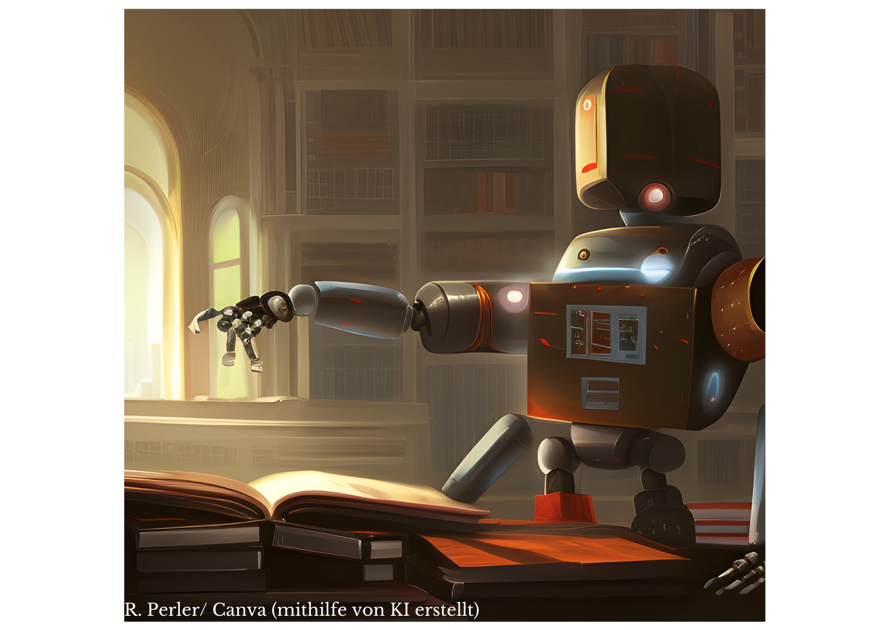 Roboter in der Bibliothek
