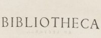 Ausschnitt der Titelseite der Bibliotheca Universalis
