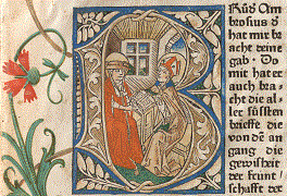 Mehrfarbig ausgezeichnete Holzschnittinitiale B Bibel (deutsch), Augsburg: Günther Zainer, um 1475