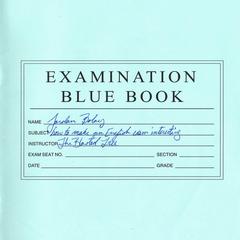 Jordan Bolay: Examination Blue Book, The Blasted Tree, 2017