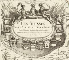 Alexis Hubert Jaillot: Partie septentrionale des cantons de Berne et de Fribourg … (Titelkartusche)